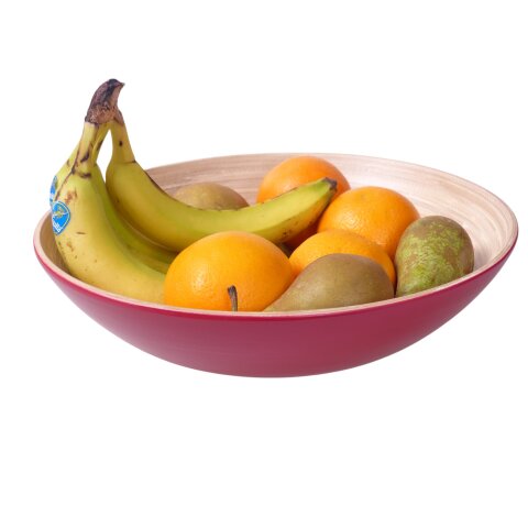 Superpreis ! Vietnam Bambus Schale Talan aussen farbig lackiert 24 cm = Code C