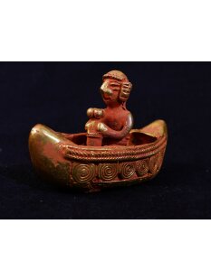 Figur 01 Muisca Kultur Goldmuseum Bogota Zeremonieboot 95...