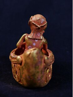 Figur 02 Muisca Kultur Goldmuseum Bogota Zeremonieboot 95 mm 128 g