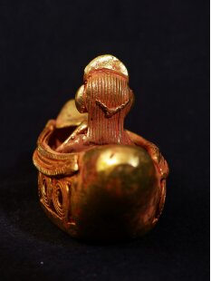 Figur 03 Muisca Kultur Goldmuseum Bogota Zeremonieboot 95 mm 137 g