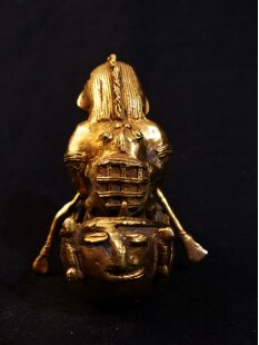 Figur 04 Muisca Kultur Goldmuseum Bogota Zeremonieboot 110 mm 200 g