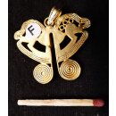 Replik 42 Anhänger kosmologische Figur Goldmuseum Bogota 40 x 30 mm