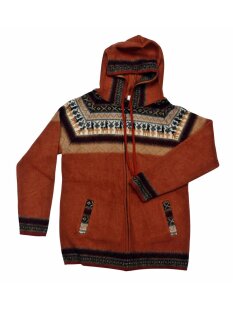 L08 Hoodie Kapuzenjacke Alpaka Wolle Fasergemisch...