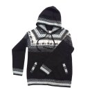 S06 Hoodie Kapuzenjacke Baby Alpaka Wolle Fasergemisch Größe S schwarz