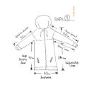 S06 Hoodie Kapuzenjacke Baby Alpaka Wolle Fasergemisch Größe S schwarz