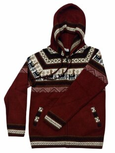 S07 Hoodie Kapuzenjacke Baby Alpaka Wolle Fasergemisch...