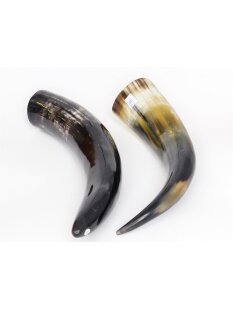 Zier- und Trinkhorn gemasert 30-35 cm 1A Qualität 0,3 bis 0,39 Liter = Code C