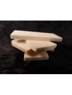 5 x Knochenplatte Rind Platte Rohling Büffelhorn matt geschliffen 60 x25 x4 mm No. 1