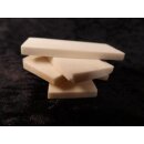 5 x Knochenplatte Rind Platte Rohling Büffelhorn matt geschliffen 60 x25 x4 mm No. 1