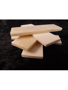 5 x Knochenplatte Rind Platte Rohling Büffelhorn matt geschliffen 80 x25 x4 mm No. 2