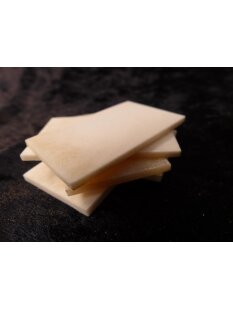 5 x Knochenplatte Rind Platte Rohling Büffelhorn matt geschliffen 80 x25 x4 mm No. 3