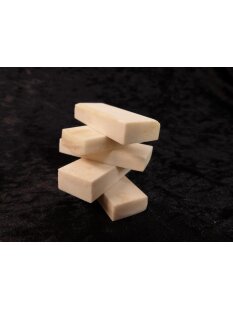 5 x Knochenplatte Rind Platte Rohling Büffelhorn matt geschliffen 50 x20 x8 mm No. 4