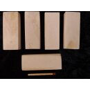 5 x Knochenplatte Rind Platte Rohling Büffelhorn matt geschliffen 50 x20 x8 mm No. 4