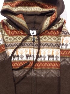 L17 Hoodie Kapuzenjacke Alpaka Wolle Fasergemisch...