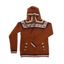 XL17 Hoodie Kapuzenjacke Baby Alpaka Wolle Fasergemisch Größe XL kupferbraun