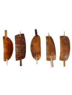 Horn Haarspange Holz Naturton antik mit Nadel...