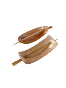 Horn Haarspange Holz Naturton antik mit Nadel...