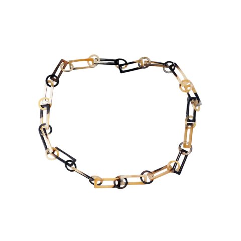 Horn Gliederkette Gayelala poliert 100 cm = Code G