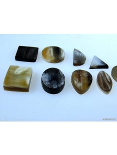 Hornplatten 8 Formen flache Platte Oberfl&auml;che poliert 15 mm