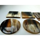 Hornplatten 40 mm in 5 Formen  poliert / antik / matt