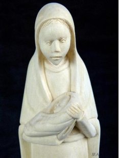 Skulptur Maria mit Kind 15 cm = Code D