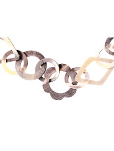 Horn Gliederkette Rivo6 Farbmix matt geschliffen veränderliche Länge 90 cm - Code G