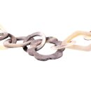 Horn Gliederkette Rivo6 Farbmix matt geschliffen veränderliche Länge 90 cm - Code G