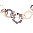 Horn Gliederkette Rivo6 Farbmix matt geschliffen veränderliche Länge 90 cm - Code G