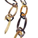 Horn Gliederkette Rivo4 gemixte Farben hell/dunkel poliert ca. 90 cm veränderlich = Code G
