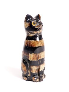 Hornfigur Katze = Code C gestreift 6,5 cm