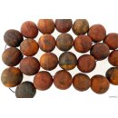 Hornperlen D: 35 mm 14 St.antik braun gebrannt + matt geschliffen