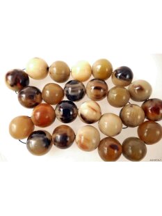 Hornperlen D: 40 mm 13 St. hell geflammt + hochpoliert