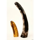 Horn Phallusskulptur und Dildo 24 bis 27 cm = Code F gl&auml;nzend poliert
