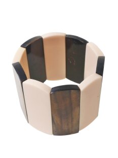 Horn Armband Hosijas antik/weiß 50 mm = Code E