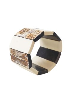 Horn Armband Hosijas antik/weiß 50 mm = Code E