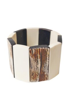 Horn Armband Hosijas antik/weiß 50 mm = Code E