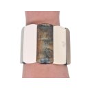 Horn Armband Hosijas antik/weiß 50 mm = Code E