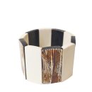 Horn Armband Hosijas antik/weiß 50 mm = Code E