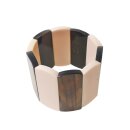 Horn Armband Hosijas hellbraun/weiß 50 mm = Code E