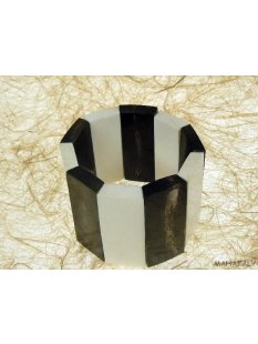 Horn Armband Hosijas schwarz/weiß 50 mm = Code E