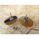 Ohrstecker. tropfenförmig gewölbt 15 mm = Code E hell