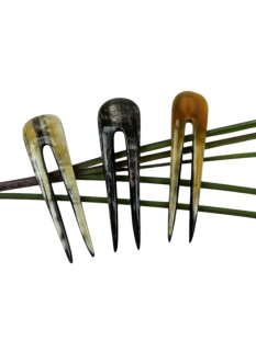 Horn Haarnadel. doppelte Zinken kurz 10 cm = Code Z