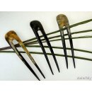 1x Horn Haarnadel. doppelte Zinken 15 cm = Code B