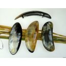 Horn Haarspange rund poliert mit Metallclip Made in France Patent 80 mm = Code D