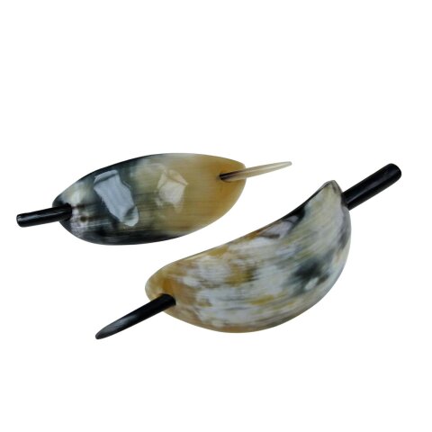 Horn Haarspange poliert mit Nadel verschiedene Formen = Code D