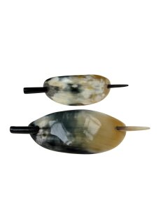 Horn Haarspange poliert mit Nadel verschiedene Formen = Code D