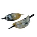 Horn Haarspange poliert mit Nadel verschiedene Formen = Code D
