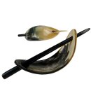 Horn Haarspange poliert mit Nadel verschiedene Formen = Code D