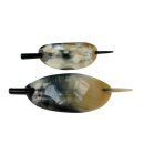 Horn Haarspange poliert mit Nadel verschiedene Formen = Code D