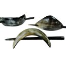 Horn Haarspange poliert mit Nadel verschiedene Formen = Code D